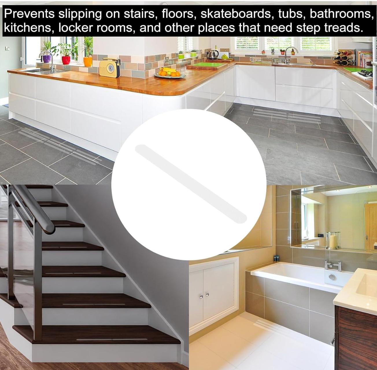 Kitchen and bathroom sealing tape application scenes